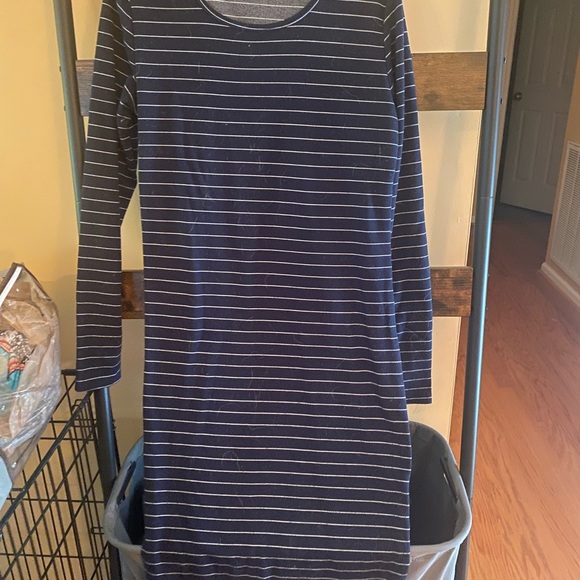 Blue and white stripped dress - Picture 1 of 2